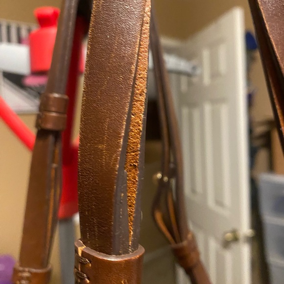 Dooney & Bourke Red Luna Croc Embossed Tote Handbag - Picture 4 of 9